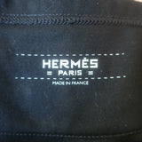 Hermes Embroidered-Pocket Bateau Mini Dress Black Cotton Size 38