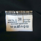 Hermes Embroidered-Pocket Bateau Mini Dress Black Cotton Size 38