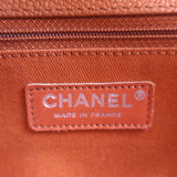 Chanel 2014 Paris-Dallas XL Boy Bag Orange Whipstitch Leather