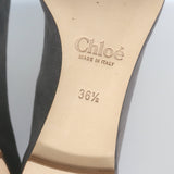 Chloe Lauren Scalloped Ballet Flats Dark Gray Suede Size 36.5 NEW