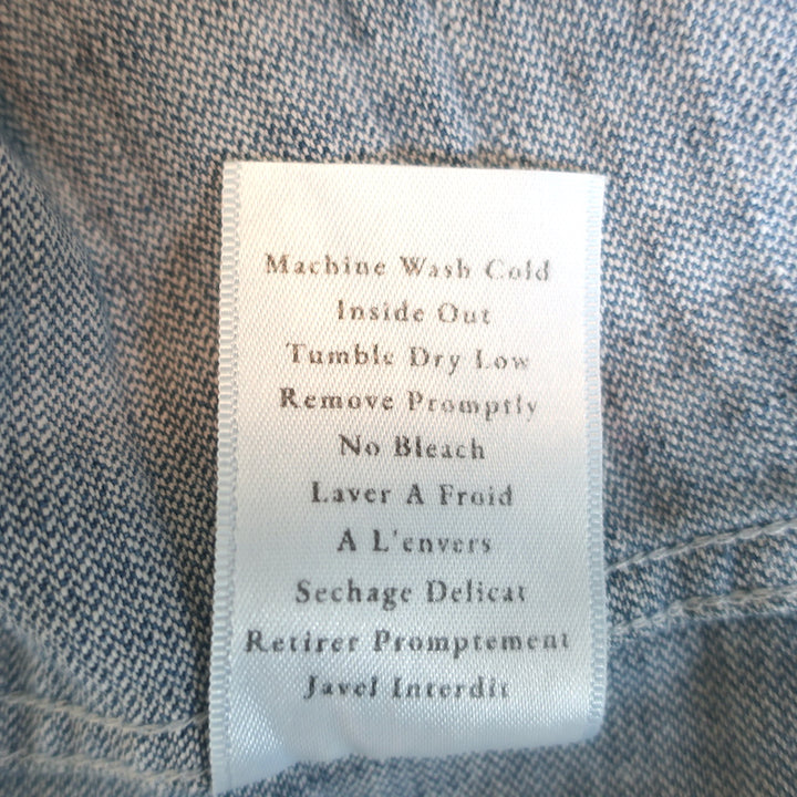 Frank &amp; Eileen Eileen Button Up Shirt Distressed Vintage Wash Denim Size Medium