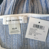 Club Monaco Seraphine Square Neck Striped Tank Top Blue Size Extra Small NEW