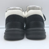 Authentic pre-owned Chanel 10B CC low-top sneakers in black mesh and leather, size 36