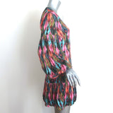 Rotate Birger Christensen Harlequin Mini Dress Multicolor Printed Satin Size 6