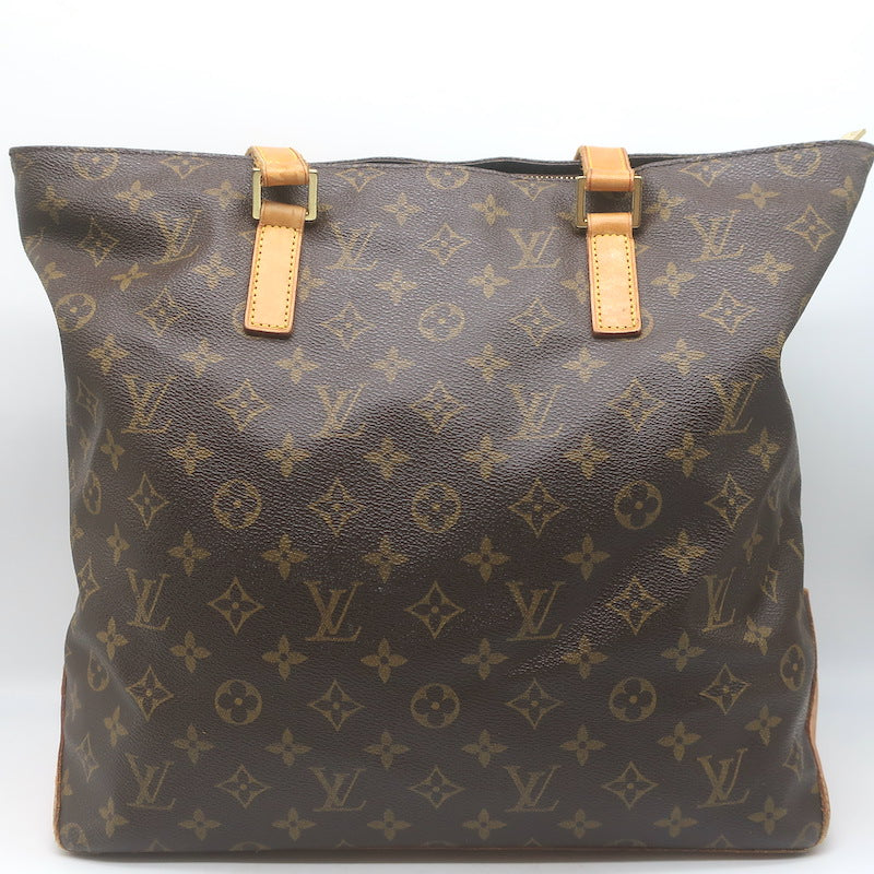 Louis Vuitton Monogram Cabas Mezzo Tote Brown Canvas Large Shoulder Bag