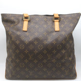 Louis Vuitton Monogram Cabas Mezzo Tote Brown Canvas Large Shoulder Bag