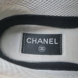 Chanel 10B CC low-top sneakers in black mesh and leather, pre-owned, size 36 — luxe authentic designer wear