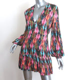 Rotate Birger Christensen Harlequin Mini Dress Multicolor Printed Satin Size 6