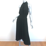 A.L.C. Renzo Sleeveless Pleated Midi Dress Black Size 0 NEW