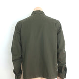 Maison Margiela Distressed Cotton Twill Overshirt Army Green Size 43