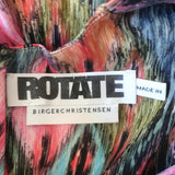 Rotate Birger Christensen Harlequin Mini Dress Multicolor Printed Satin Size 6