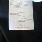 Valentino Lace-Trim Taffeta Belted Flared Trench Coat Black Silk-Blend Size 8