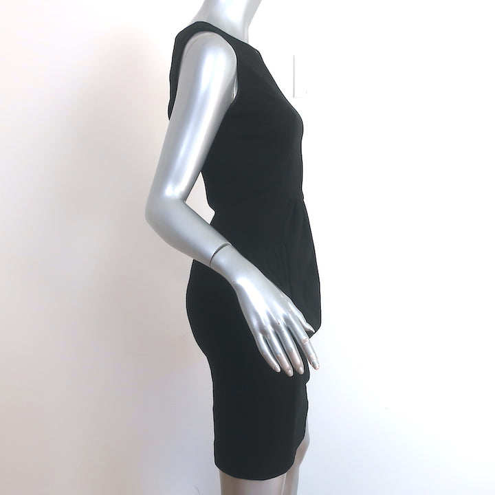 Prada Bow Pocket Mini Dress Black Size 40 Sleeveless Sheath