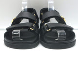 Gucci Moritz GG leather dad sandals in black, authentic pre-owned (new without tags)