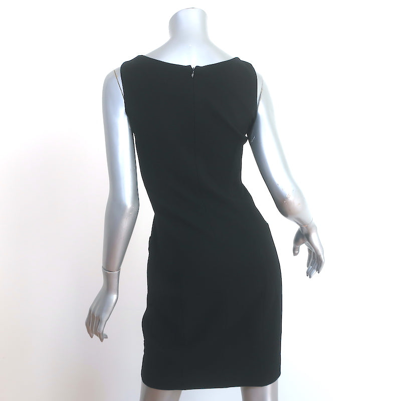 Prada Bow Pocket Mini Dress Black Size 40 Sleeveless Sheath
