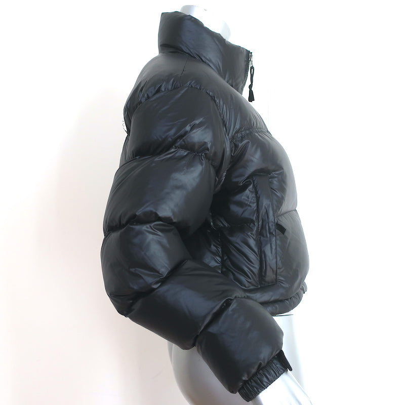 The North Face Nuptse Cropped Down Puffer Jacket Black Size Medium