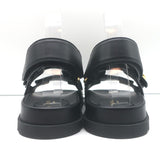 Gucci Moritz GG dad sandals, black leather, size 36 — authentic pre-owned (new without tags)