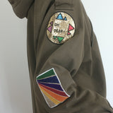 Saint Laurent Glitter Patch Military Parka Jacket Army Green Size 36