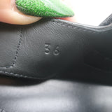 Gucci Moritz GG Dad sandals, black leather, size 36 — authentic pre-owned, like-new condition