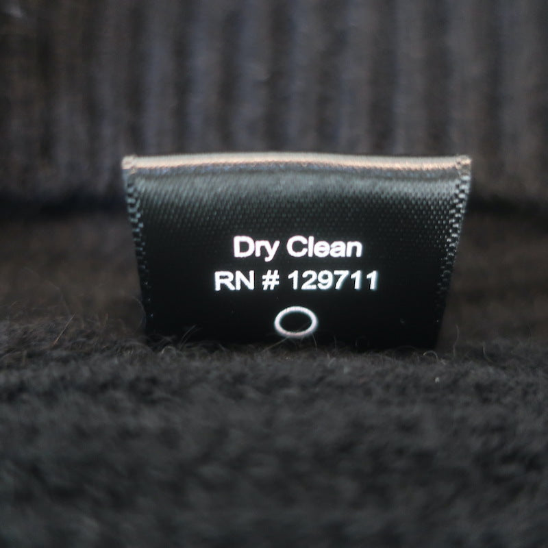 Jenni Kayne Cropped Cashmere Cocoon Cardigan Black Ribbed Knit Size Extra Small