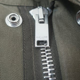 Saint Laurent Glitter Patch Military Parka Jacket Army Green Size 36