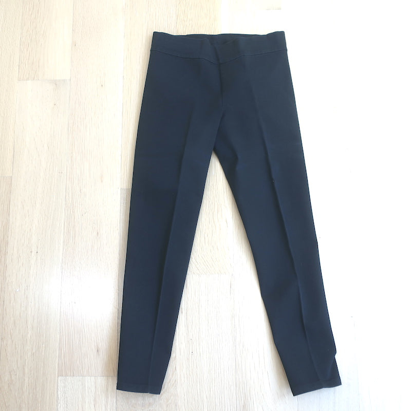 The Row Cropped Skinny Pants Black Stretch Cotton Size Extra Small
