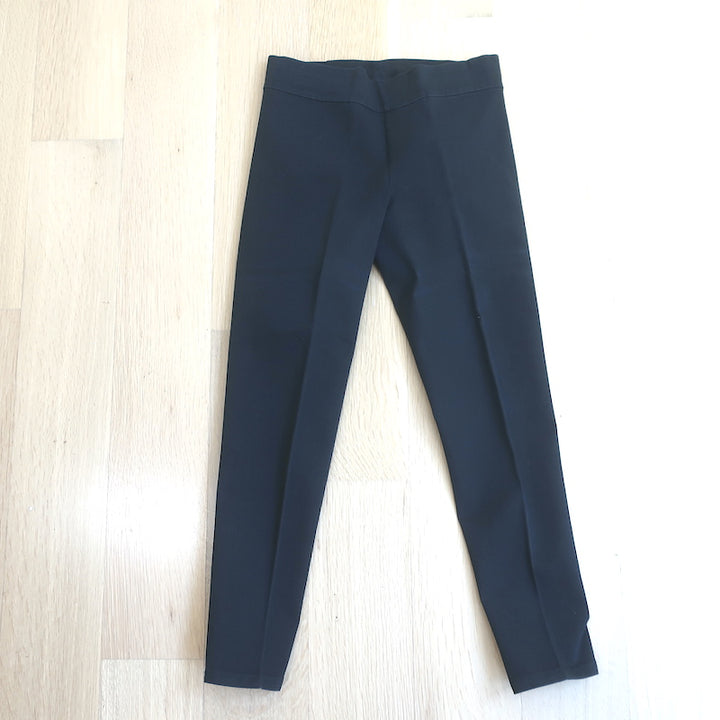 The Row Cropped Skinny Pants Black Stretch Cotton Size Extra Small