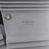 Gucci Moritz GG dad sandals, black leather, size 36, pre-owned (new without box), authentic luxury.