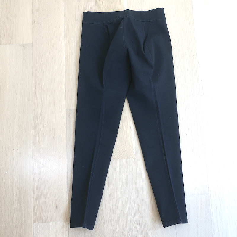 The Row Cropped Skinny Pants Black Stretch Cotton Size Extra Small