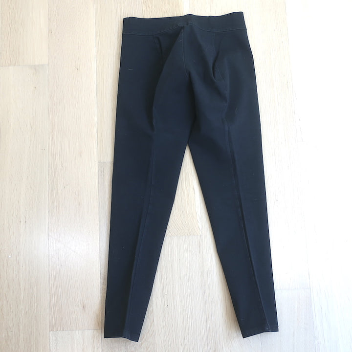 The Row Cropped Skinny Pants Black Stretch Cotton Size Extra Small