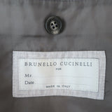 Brunello Cucinelli Contrast-Ribbed Bomber Jacket Tan Cotton Size 52