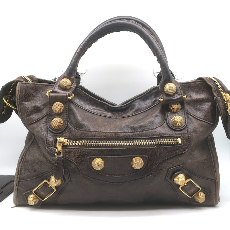 Balenciaga Giant 21 City Bag Truffle Brown Chevre Leather