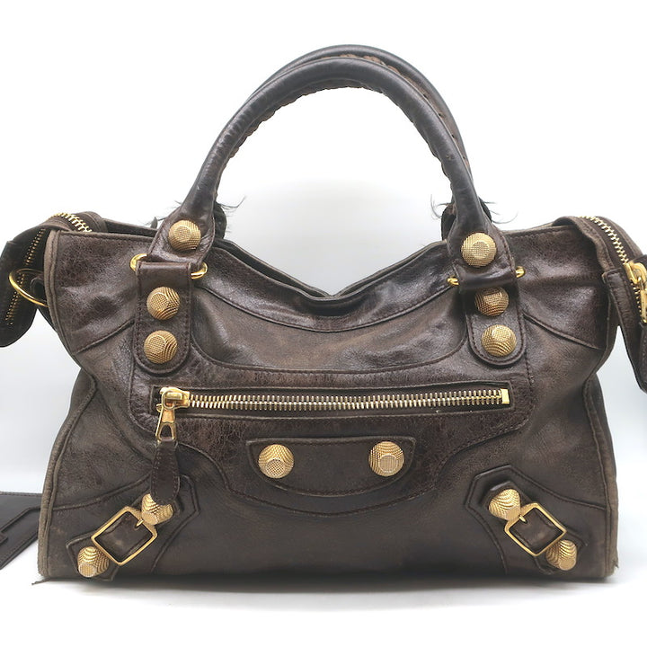 Balenciaga Giant 21 City Bag Truffle Brown Chevre Leather