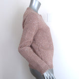 Miu Miu Crystal-Button Sequined Cardigan Blush Wool-Blend Size 42