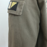 Saint Laurent Glitter Patch Military Parka Jacket Army Green Size 36