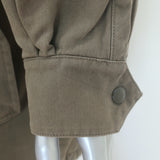 Saint Laurent Glitter Patch Military Parka Jacket Army Green Size 36