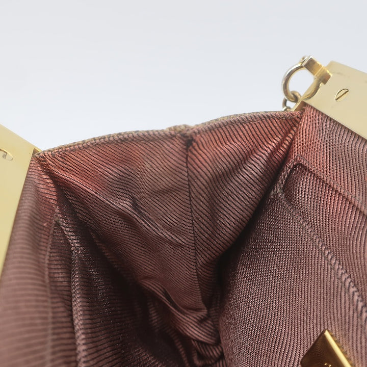 Vintage Judith Leiber Jeweled Lizard Skin Mini Chain Strap Bag Brown