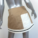 Monse Inverted Cargo Mini Skirt Khaki Stretch Cotton Size 2 NEW