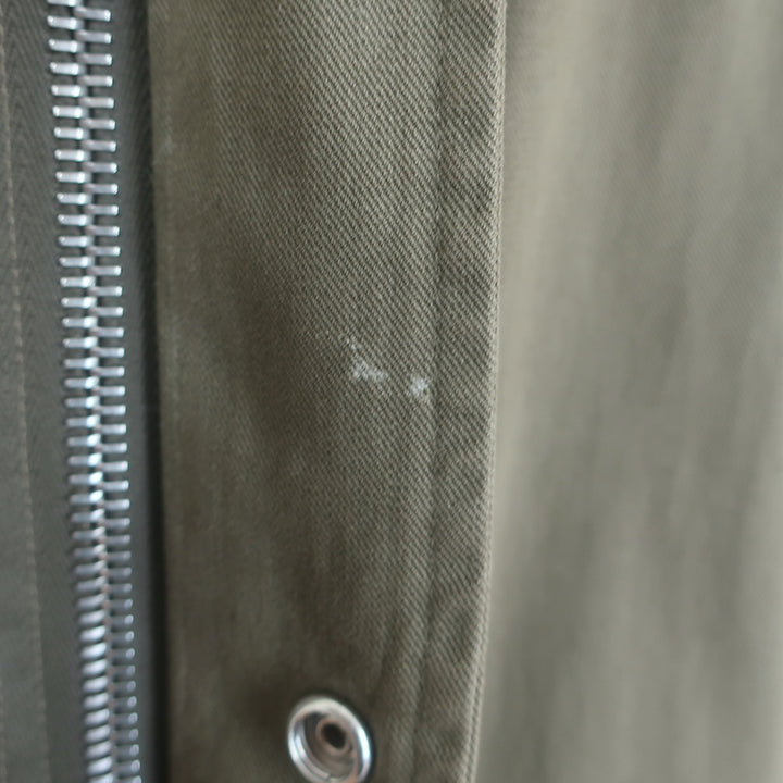 Saint Laurent Glitter Patch Military Parka Jacket Army Green Size 36