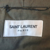 Saint Laurent Glitter Patch Military Parka Jacket Army Green Size 36