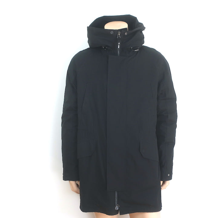 Yves Salomon Shearling &amp; Down-Lined Hooded Parka Black Cotton-Blend Size 50