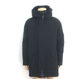 Yves Salomon Shearling & Down-Lined Hooded Parka Black Cotton-Blend Size 50