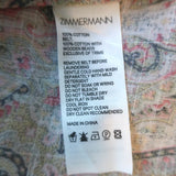 Zimmermann Freja Belted Maxi Dress Beige Paisley Print Smocked Cotton Size 0