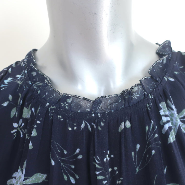 Velvet by Graham &amp; Spencer Raelynn Mini Dress Navy Floral Print Size Medium NEW