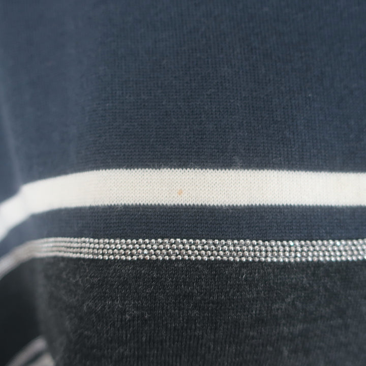 Brunello Cucinelli Cashmere Monili-Striped Dolman Sweater Charcoal Size Medium