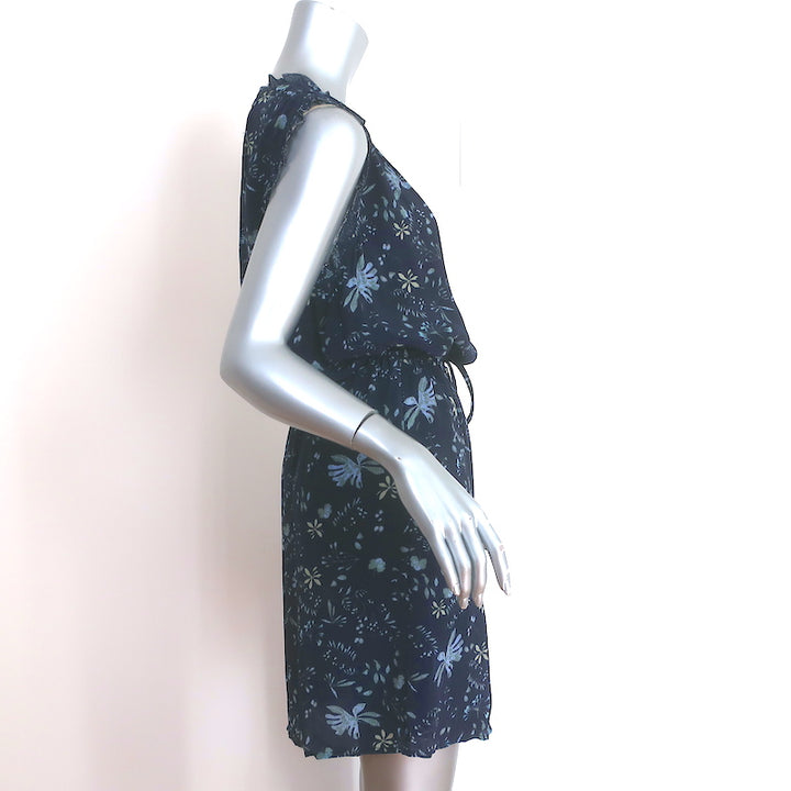 Velvet by Graham &amp; Spencer Raelynn Mini Dress Navy Floral Print Size Medium NEW