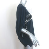 Brunello Cucinelli Cashmere Monili-Striped Dolman Sweater Charcoal Size Medium