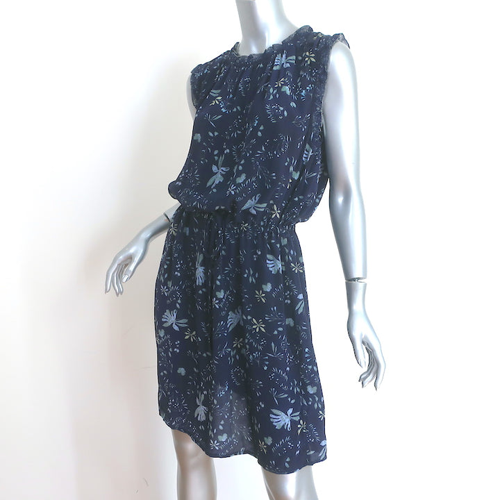Velvet by Graham &amp; Spencer Raelynn Mini Dress Navy Floral Print Size Medium NEW