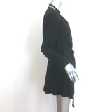 Zadig & Voltaire Deluxe Maiva Belted Jacket Black Stretch Crepe Size Medium
