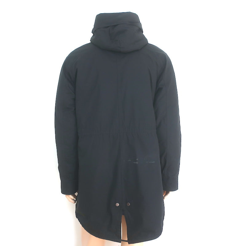 Yves Salomon Shearling &amp; Down-Lined Hooded Parka Black Cotton-Blend Size 50